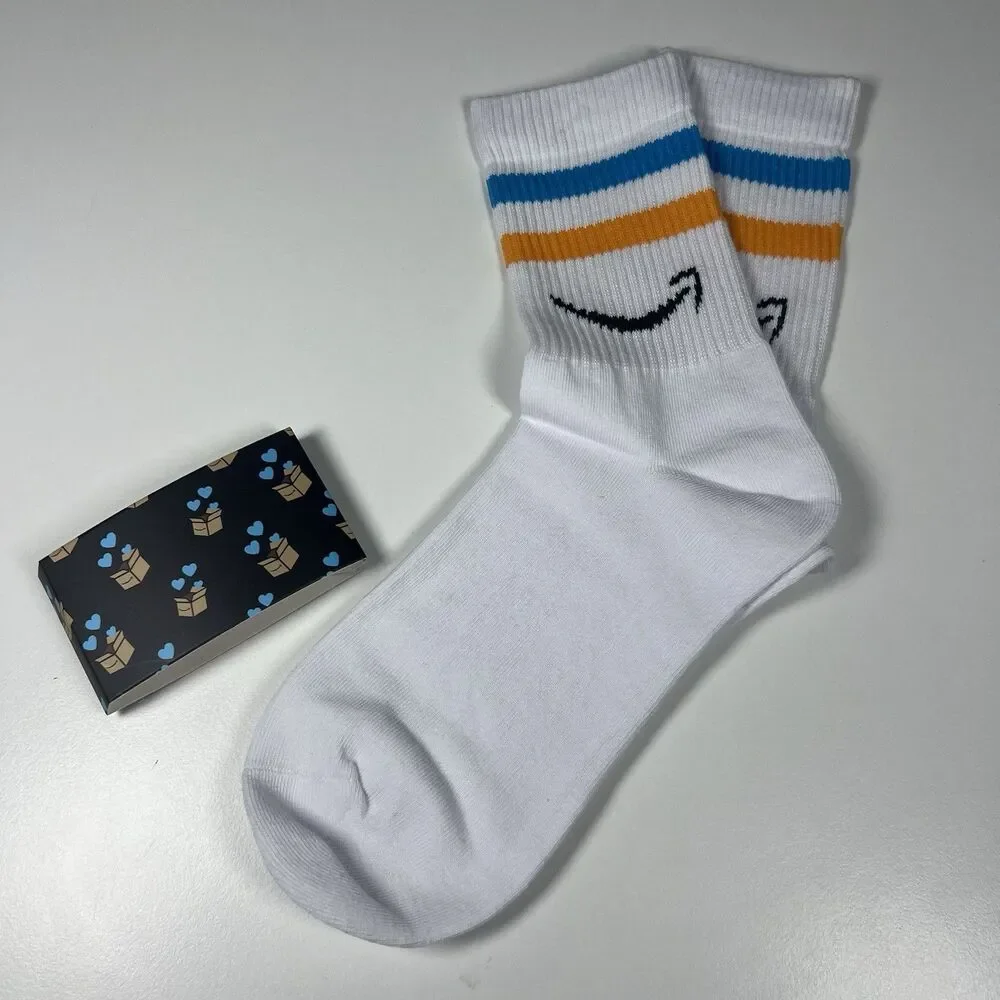 Amazon Employee Driver Appreciation Socks Color Stripe Brand New